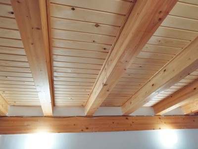 Revestimiento de techo en madera