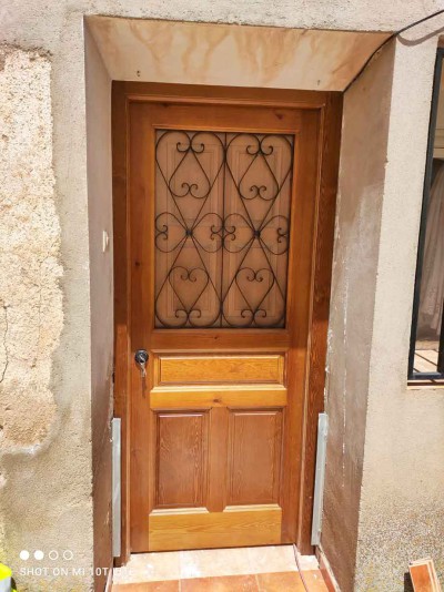 Puerta exterior con cristal